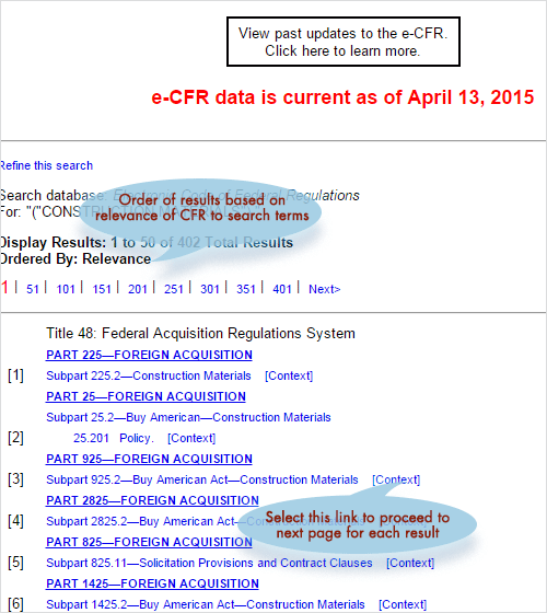 Using the Code of Federal Regulations (CFR)