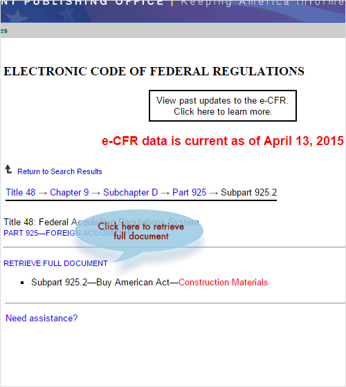 Using the Code of Federal Regulations (CFR)