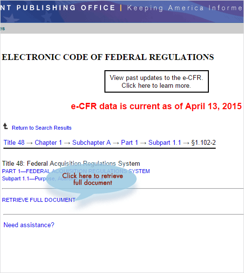 Using the Code of Federal Regulations (CFR)